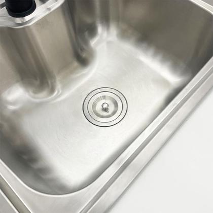 Imagem de Valvula Pia Cozinha 4 1/2 Aço Inox Com Cesto Higiênico Removível Basket Escoamento Cuba Estilo Fazenda Farm Sink Farmhome Ralo Inox Escovado Fosco