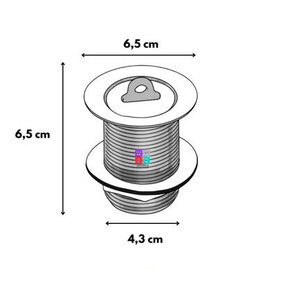 Imagem de Válvula Pia Tanque Ralo Cuba Lavanderia Metal Cromado 1.1/4