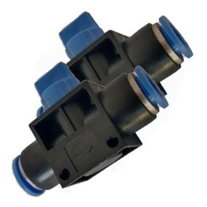Imagem de Válvula Pneumática De Bloqueio De Fluxo Registro Tubo 4mm