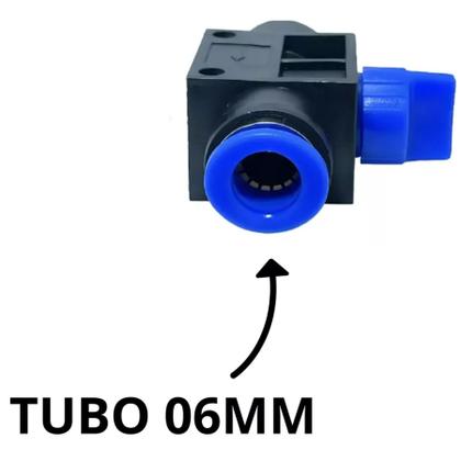 Imagem de  Válvula Pneumática De Bloqueio De Fluxo Registro Tubo 6mm