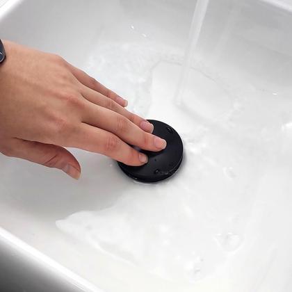 Imagem de Valvula Preta Click Com Ladrao 7/8 Inox Ralo De Pia Cuba Banheiro Com Escape Dreno Escoamento 3cm Lavatório Lavabo Luxo 