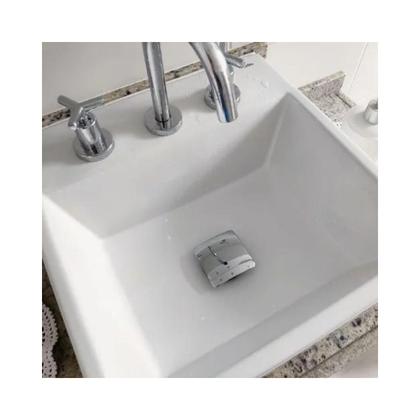 Imagem de Válvula Quadrada Click 1 1/4 Inox 4cm Ralo Pia Banheiro Flvx