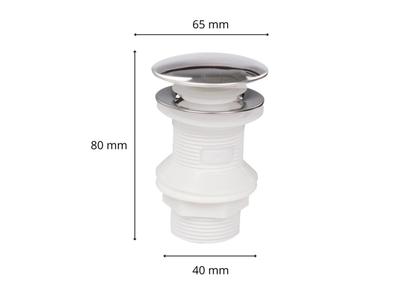 Imagem de Válvula  Ralo Click Lavatório Pia Cuba 