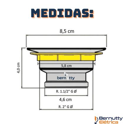 Imagem de Válvula Ralo Tanque Simples Abs Cromada