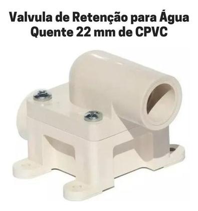 Imagem de Válvula Retenção Anti Retorno CPVC 22mm Água Quente