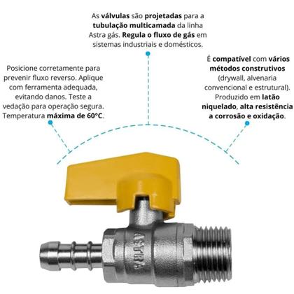 Imagem de Válvula Rosca Macho-Fêmea 1/2" - GVHC/12 - ASTRA