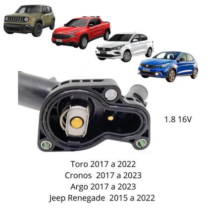 Imagem de Válvula Termostática com Sensor Fiat Toro Cronos Argo Jeep Renegade
