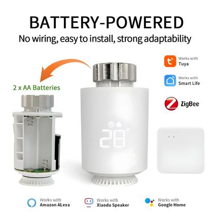 Imagem de Válvula Termostática Inteligente Zigbee 3.0 Para Radiador, Atuador De Radiador, Controlador De