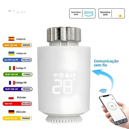 Imagem de Válvula Termostática Inteligente Zigbee 3.0 Para Radiador, Atuador De Radiador, Controlador De