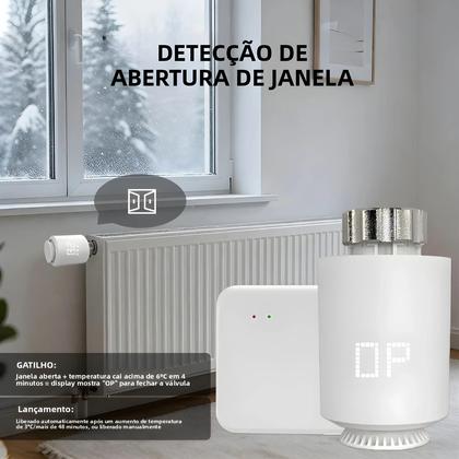 Imagem de Válvula Termostática Inteligente Zigbee 3.0 Para Radiador, Atuador De Radiador, Controlador De