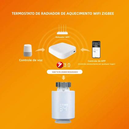 Imagem de Válvula Termostática Inteligente Zigbee 3.0 Para Radiador, Atuador De Radiador, Controlador De