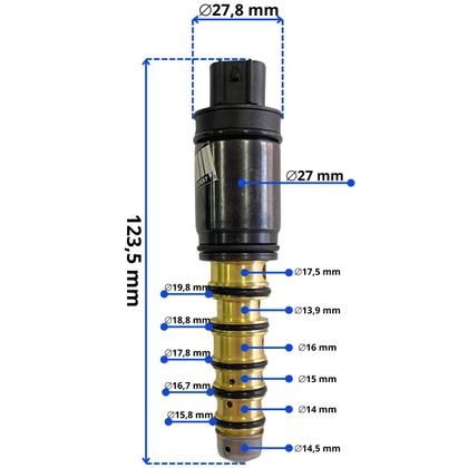 Imagem de Válvula Torre Compressor Ar Cond 6seu14c Toyota Corolla