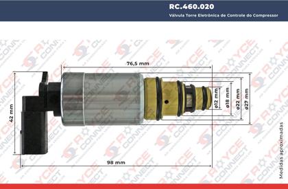 Imagem de Valvula Torre Eletronica de Controle Zexel DCS16E Aud Seat V W 9.7cm