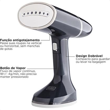 Imagem de Vaporizador 3 em 1 Portátil Dobrável Black Decker Bdv3100 -