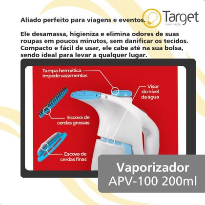 Imagem de Vaporizador Aparelho de Passar Roupa a Vapor Kian APV-100 200ml