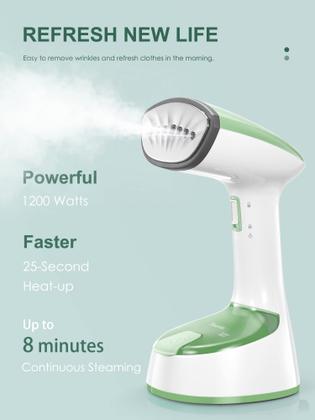 Imagem de Vaporizador de roupas Reemix Folding Handheld 20g/min 1200W verde