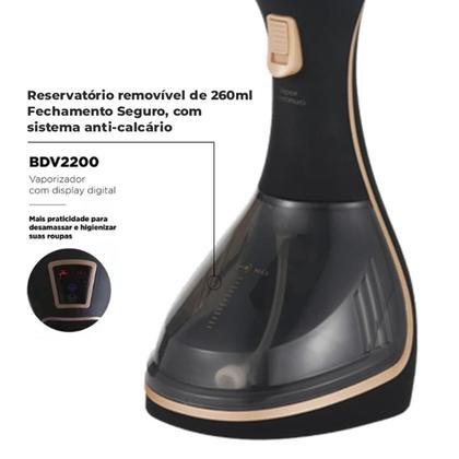 Imagem de Vaporizador Passar Roupas a Vapor Passadeira Digital Portátil Bivolt Black Decker