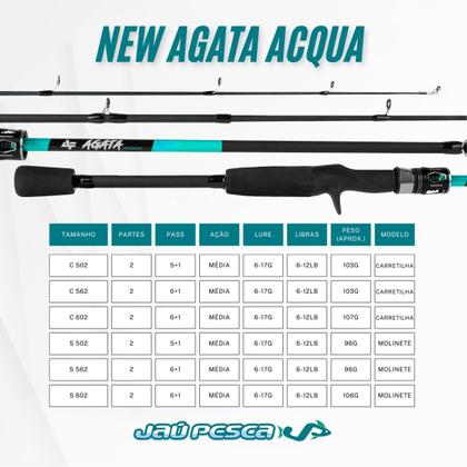 Imagem de Vara De Pesca Para Carretilha Agata Acqua 1,80 m 6-12lbs