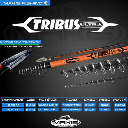 Imagem de Vara Para Molinete Ultra Light Branca Tribus Makis Fishing