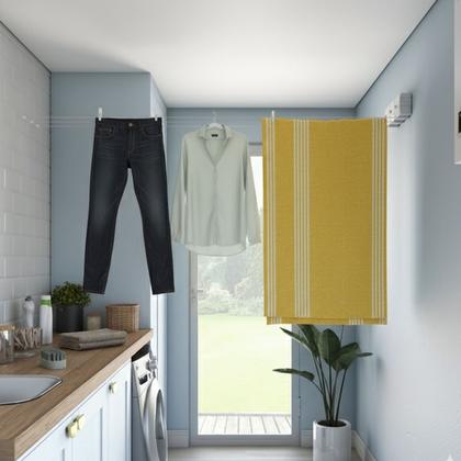 Imagem de Varal 3 Modulo 18m Resistente Automatico Branco Retratil