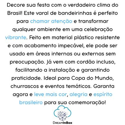 Imagem de Varal Bandeiras Brasil 10m Decoração Festa