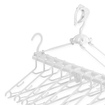 Imagem de Varal Cabides Camisa Cabideiro Retratil Camiseta Roupa - Branco