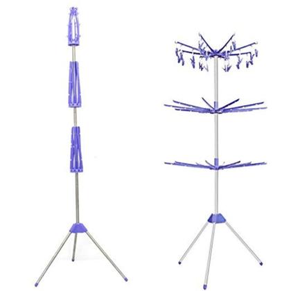 Imagem de Varal Chao Inox Triplo Torre Dobravel Desmontavel 24