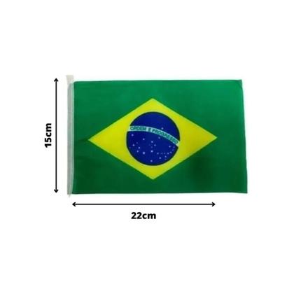 Imagem de Varal com 7 Bandeirinhas do Brasil Copa do Mundo 5 Metros Kit:1