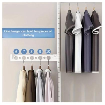 Imagem de Varal de Apartamento Cabideiro Vertical Arara de Roupas com 4 Braços Multiuso Branco