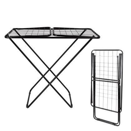 Imagem de Varal De Chão com Abas 144 x 50cm Aço Até 15Kg Roupas Dobrável Slim Lavanderia - Mor