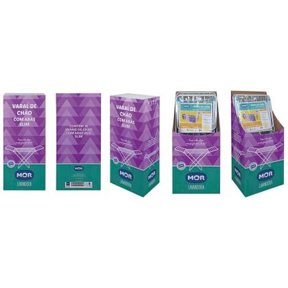 Imagem de Varal de Chão com Abas Retrátil Slim Mor