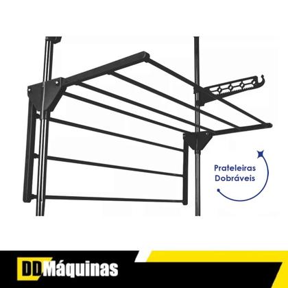 Imagem de Varal de Chão Dobrável 3 Andares em Aço Inox Grande FST101