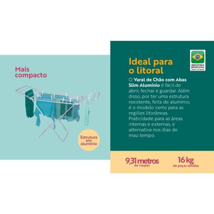 Imagem de Varal de Chão Maxi com Abas Mor 6010