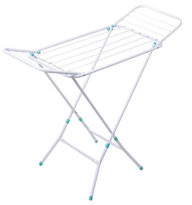 Imagem de Varal de Chão Reforçado com Abas Dobrável Retrátil Slim Cor Branco