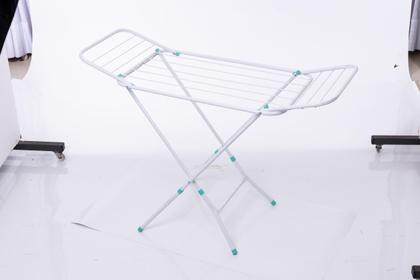 Imagem de Varal de Chão Reforçado com Abas Dobrável Retrátil Slim Cor Branco