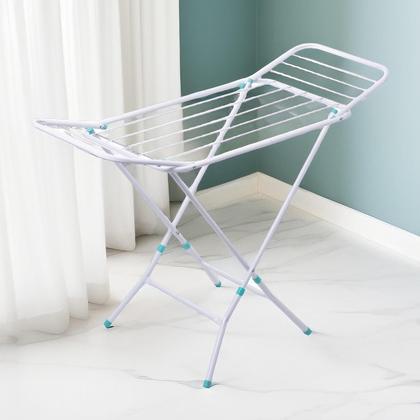 Imagem de Varal de Chão Reforçado com Abas Dobrável Retrátil Slim Cor Branco