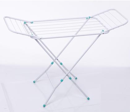 Imagem de Varal de Chão Reforçado com Abas Dobrável Retrátil Slim Cor Branco