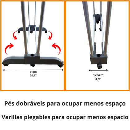 Imagem de Varal de chão vertical com rodinhas globalmix - gh108