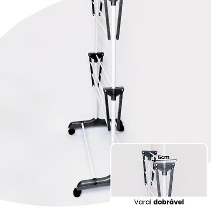 Imagem de Varal De Chão Vertical Para Roupas 3 Andares Dobrável Portátil Grande