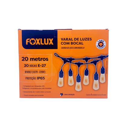 Imagem de Varal de Luzes Bocal E-27 Bivolt Sem Lâmpadas Foxlux