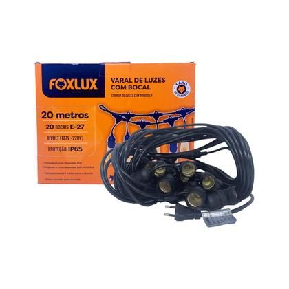 Imagem de Varal de Luzes Bocal E-27 Bivolt Sem Lâmpadas Foxlux