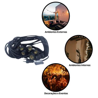 Imagem de Varal de Luzes Bocal E-27 Bivolt Sem Lâmpadas Foxlux