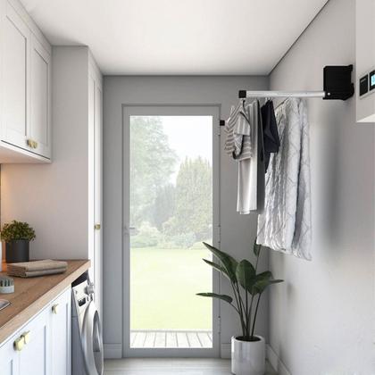 Imagem de Varal De Muro Parede Em Alumínio Reforçado Dobrável 5 Cordas - MAXEB - 7389