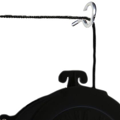 Imagem de Varal de Parede Corda 18 Metros Preto Interno Externo Stick Secalux