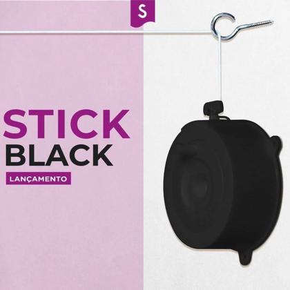 Imagem de Varal de Parede Corda 18 Metros Preto Interno Externo Stick Secalux