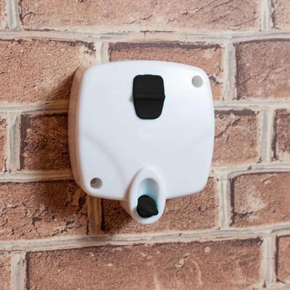 Imagem de Varal de Parede Retrátil Automatico Branco c/ 2 Cordas 5 metros Rotoflex 2 Módulos