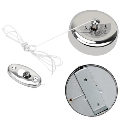 Imagem de Varal de Roupa Cabideiro De Parede Retrátil Recolhível Lavanderia Banheiro 3 Metros Aço Inox Organizador