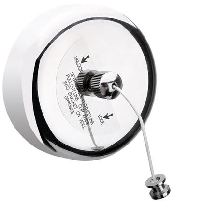 Imagem de Varal de Roupa Cabideiro De Parede Retrátil Recolhível Lavanderia Banheiro 3 Metros Aço Inox Organizador