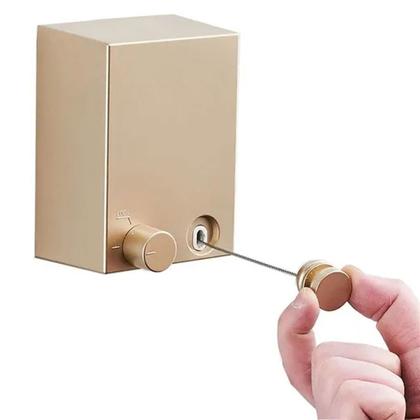 Imagem de Varal de Roupa Retratil Extensivo Automatico Parede Muro Lençol Camisa Short Roupa Apartamento Casa Lavanderia Varanda