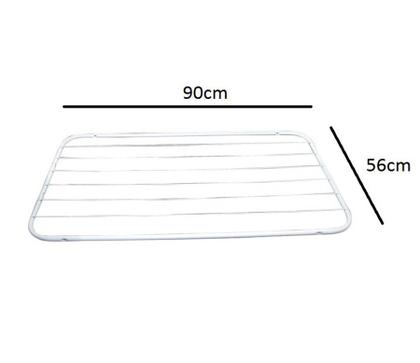 Imagem de Varal de Teto Aço Branco 90cm x 56cm 13kg Resistente Maxeb